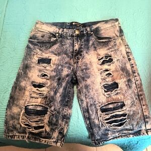 Rocawear distressed denim shorts